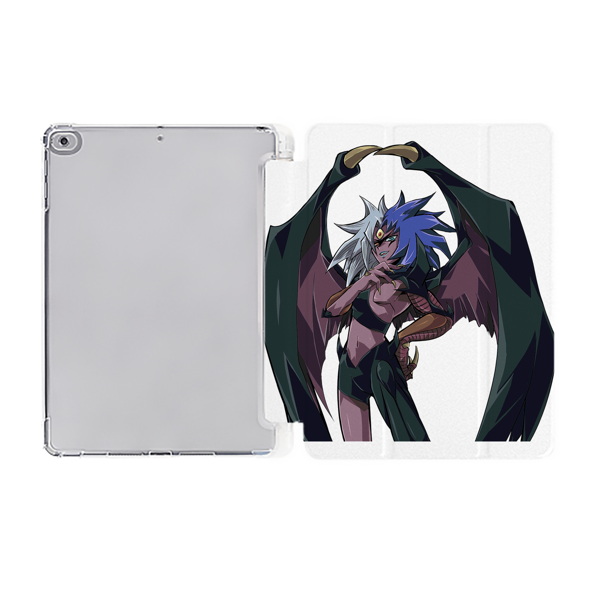 （画像用） 遊☆戯☆王 Yu-Gi-Oh! IPad ケース ペン収納付き 三つ折りスタンド PUレザー×シリコン 対応機種9.5/10.5/10.9インチ